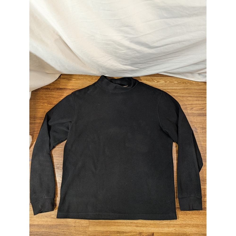 Mack's Prairie Wings Fleece Mock Neck Pullover Black Mens Medium M